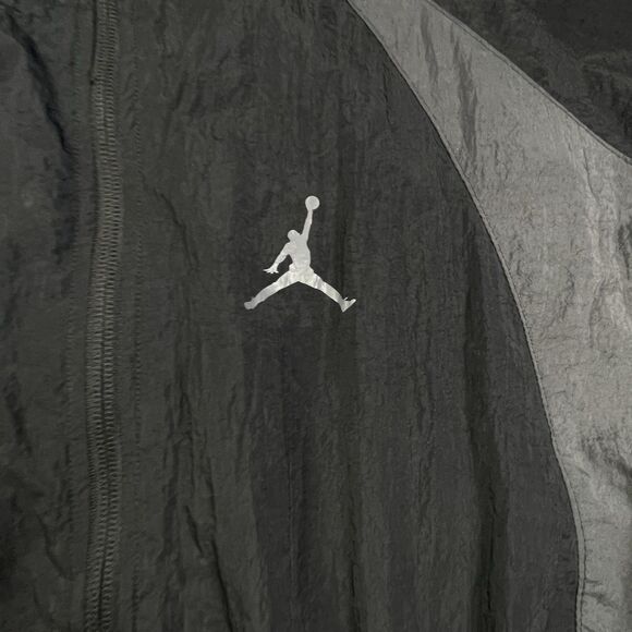 Nike Air Jordan Sport Jam Warm Up Jacket Mens Medium Black Grey Wind Breaker - Picture 2 of 11